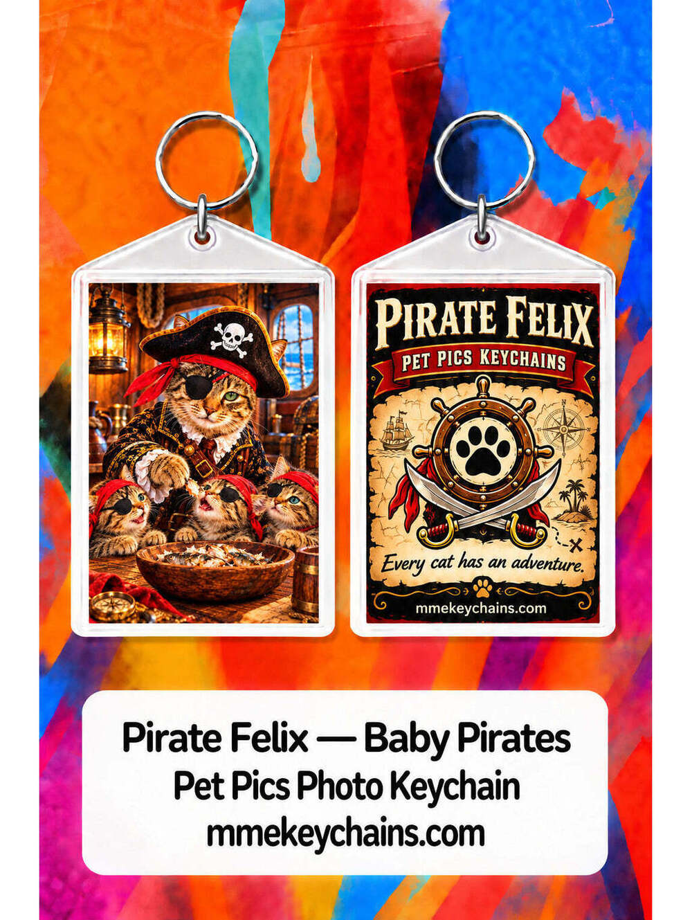 4901 Personalized Pet Pics Keychains Pirate Felix – Baby Pirates
